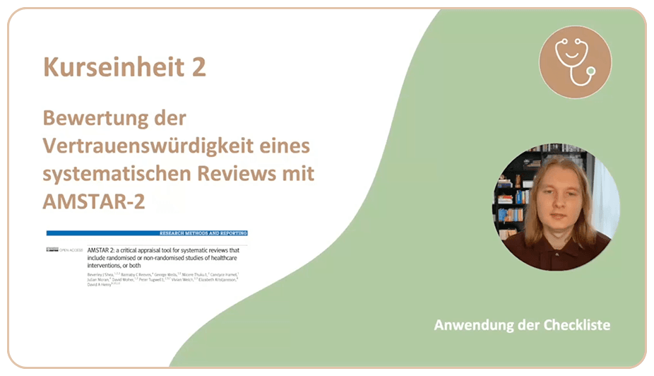 Die AMSTAR-Checkliste zur Bewertung von Studien